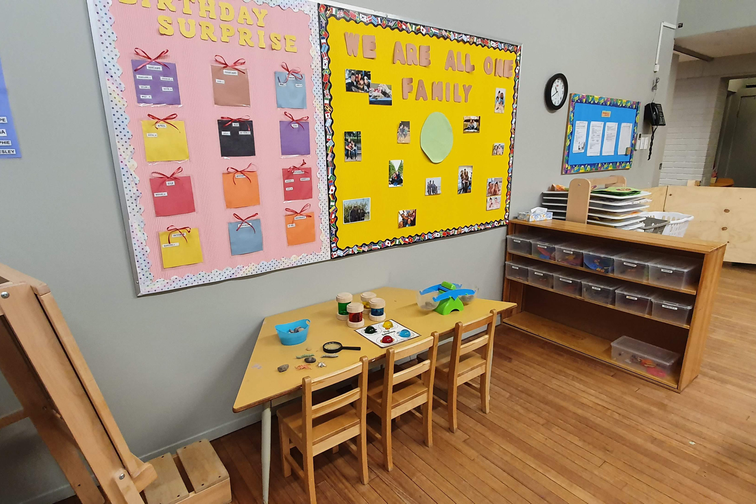 preschool classroom with table